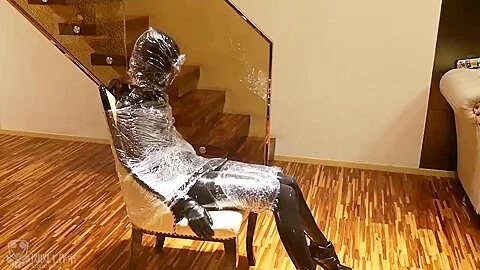 Chinese Bd- Black Rubber Bondage & Breathplay