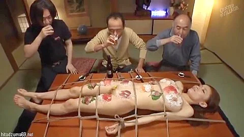 Sashimi On A Bound Japanese Girl