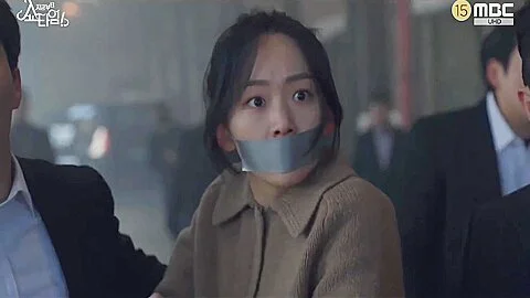 Korean Girl Gagged 03 [silver Duct Tape]