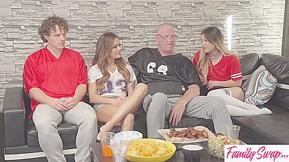 Lulu Chu & Aila Donovan Spark An Orgasmic Orgy Super Bowl Fuck