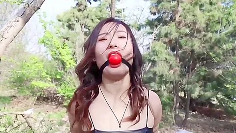 Chinese Bondage In Forest