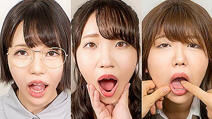 Mouth Gazing – Japanese Mouth Fetish With Yui Kawagoe, Anri Namiki And Yuna Mitake