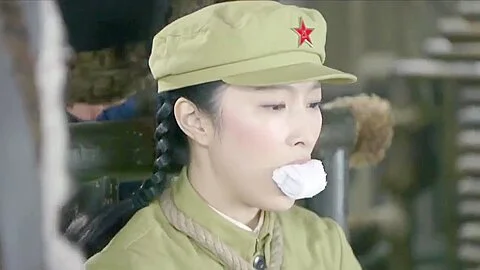 Chinese Woman Stuff Gagged